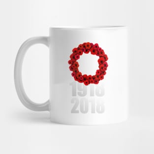 World War 1 Centennial Poppy Wreath Mug